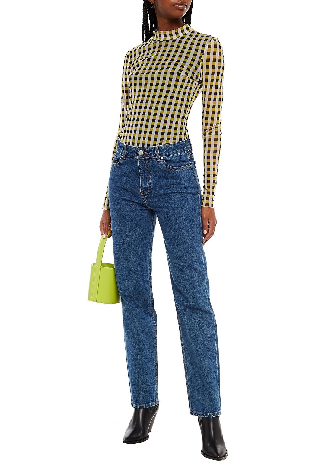 GANNI High-rise tapered jeans