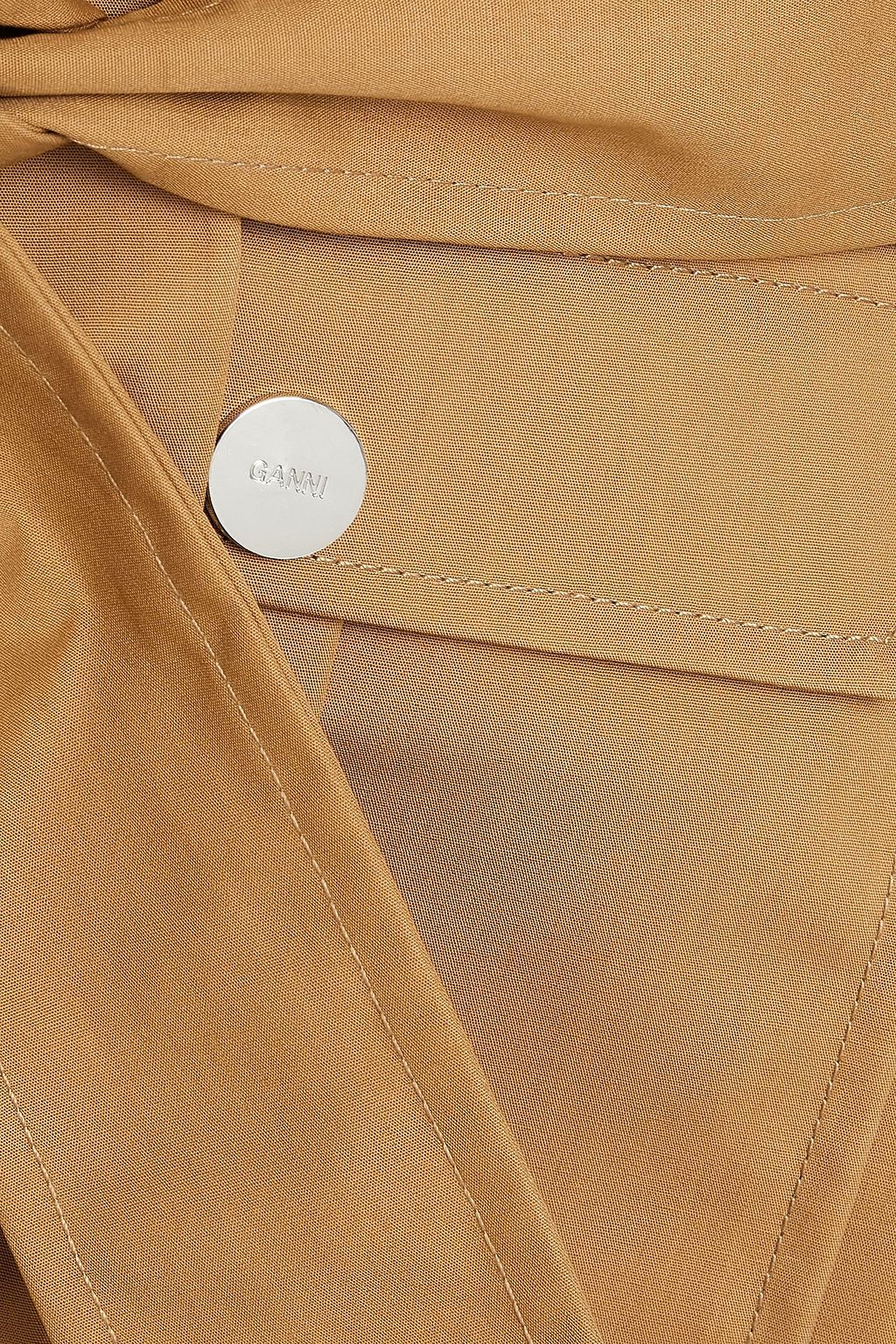 GANNI Belted cotton jacket