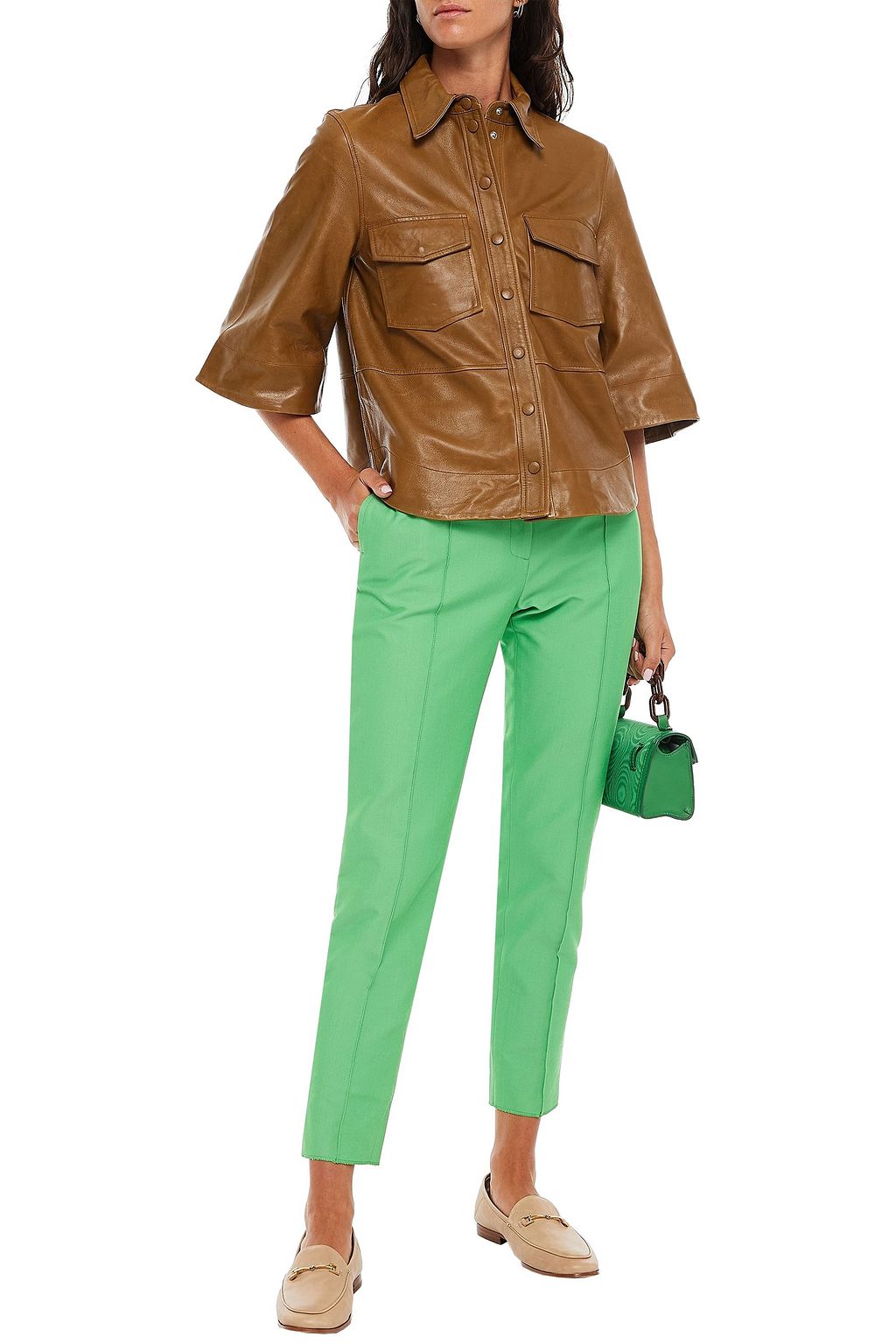GANNI Leather shirt