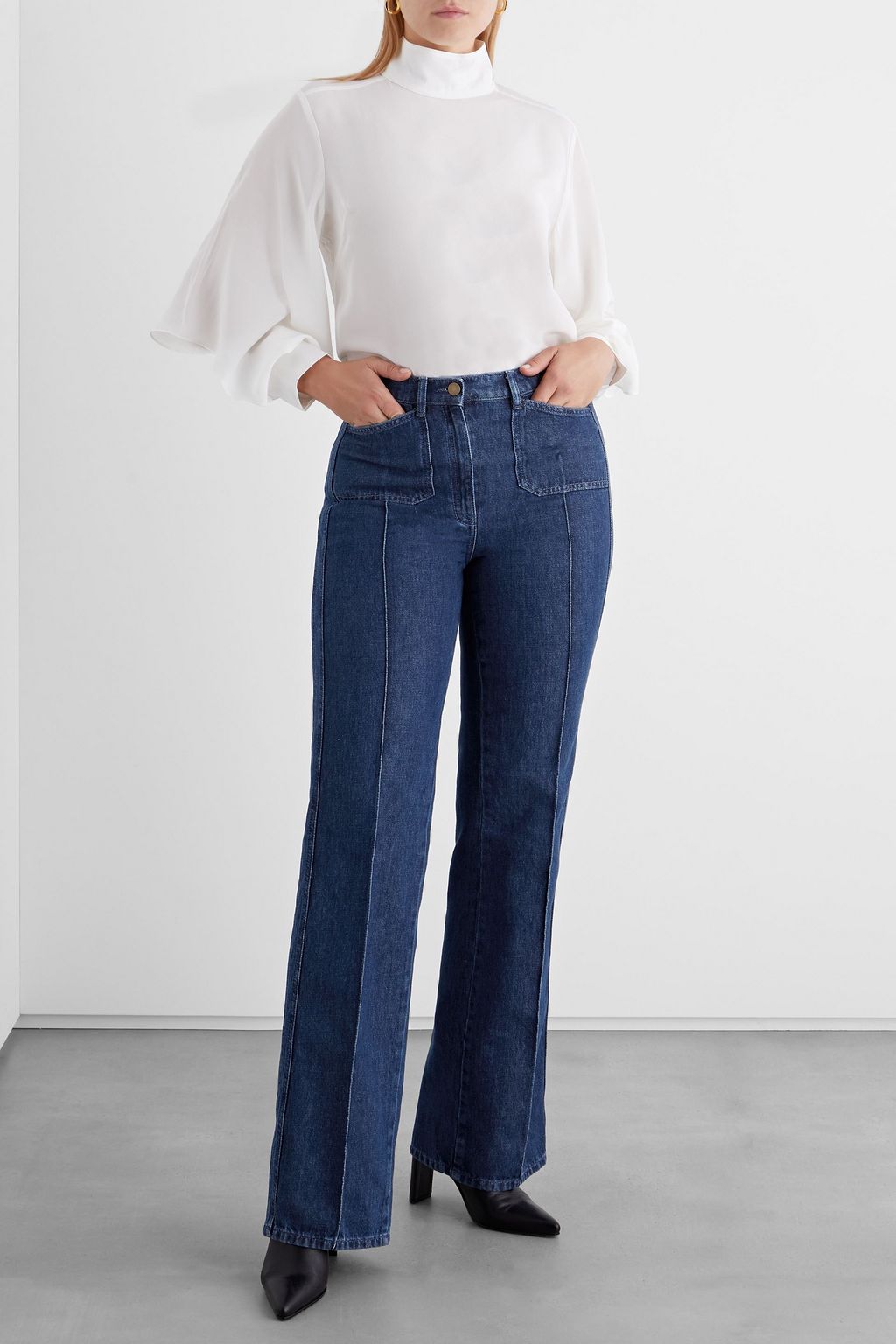 IRIS & INK Carole high-rise straight-leg jeans
