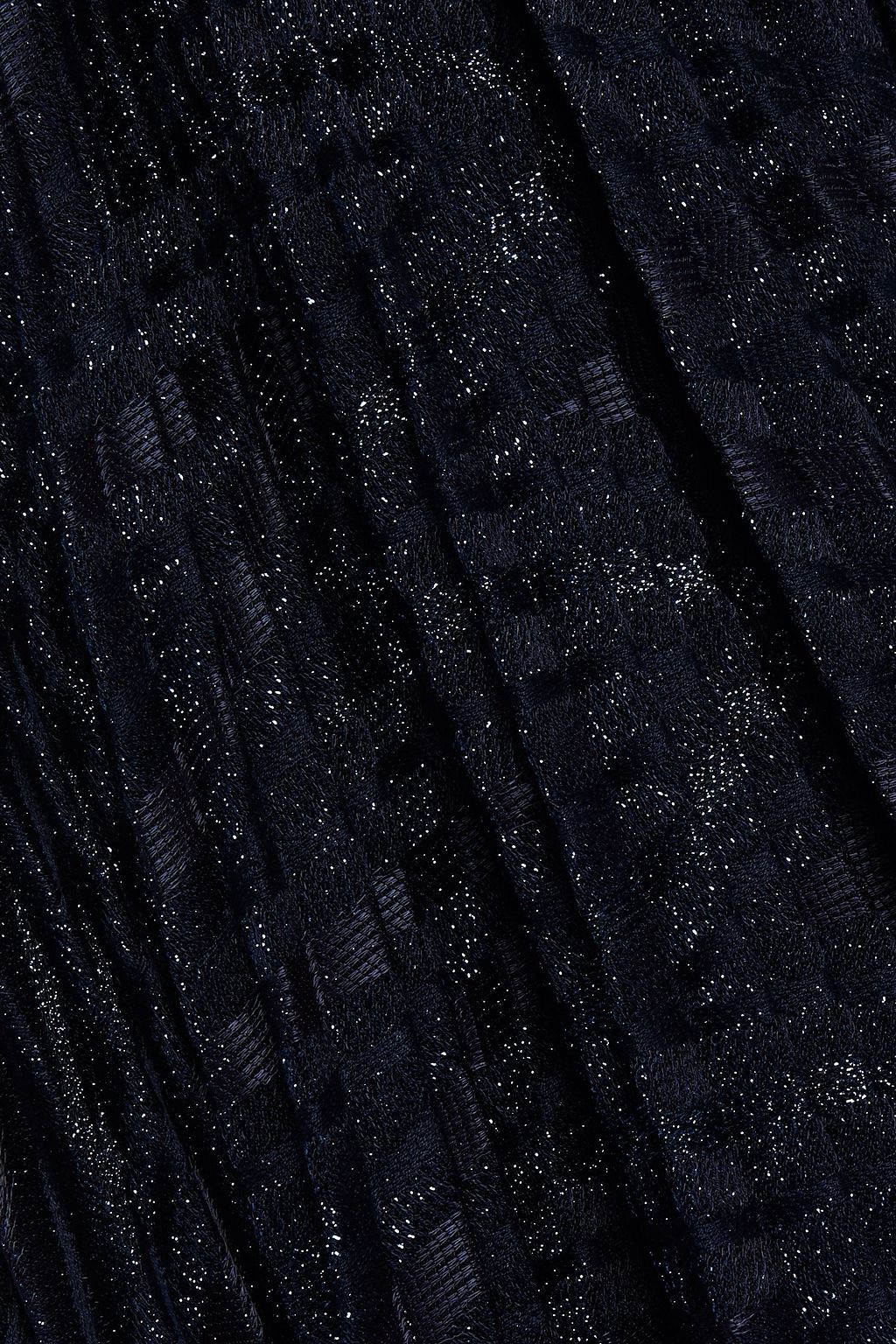 M MISSONI Tiered pleated metallic jacquard-knit midi dress
