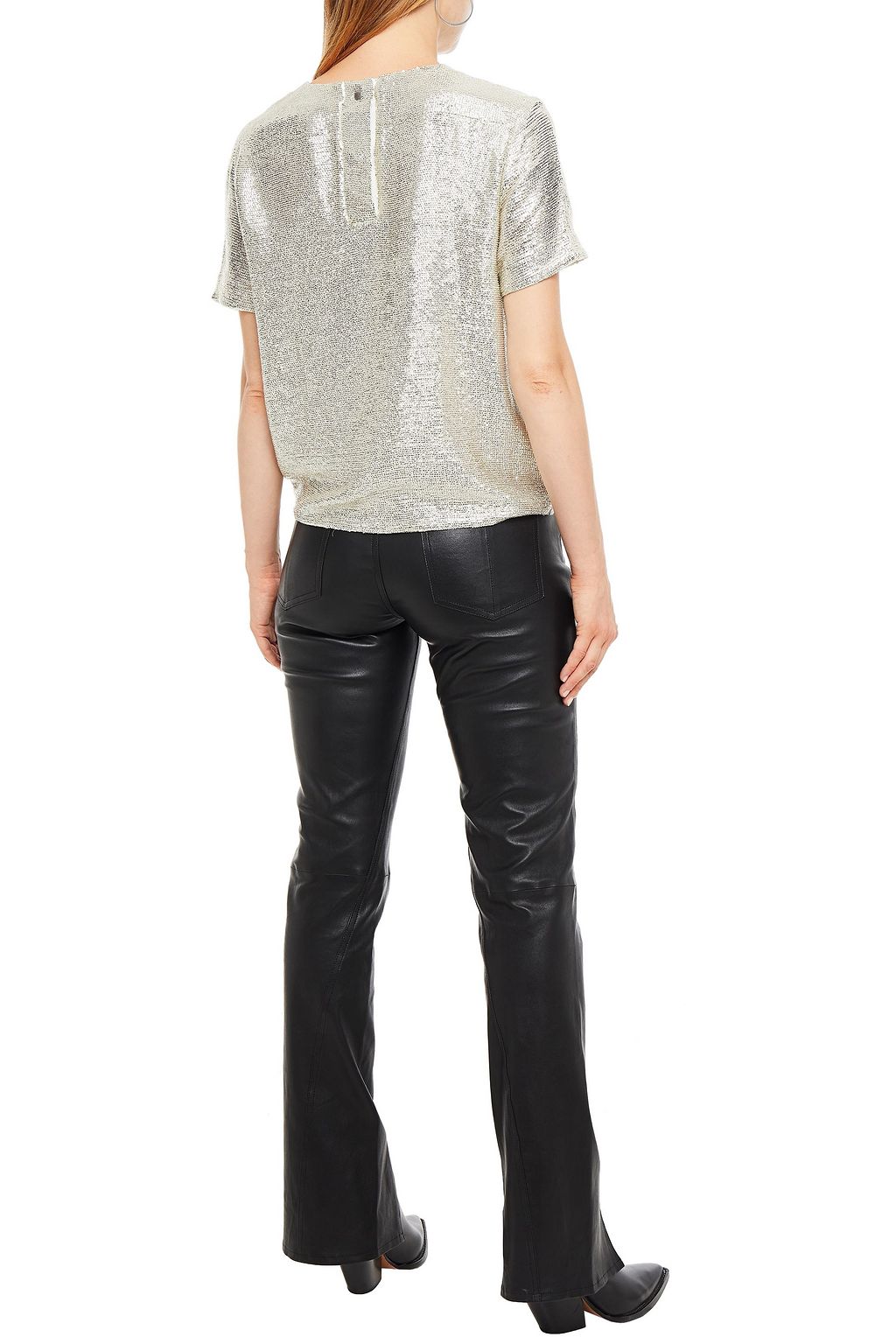 RAG & BONE Gia sequined georgette top