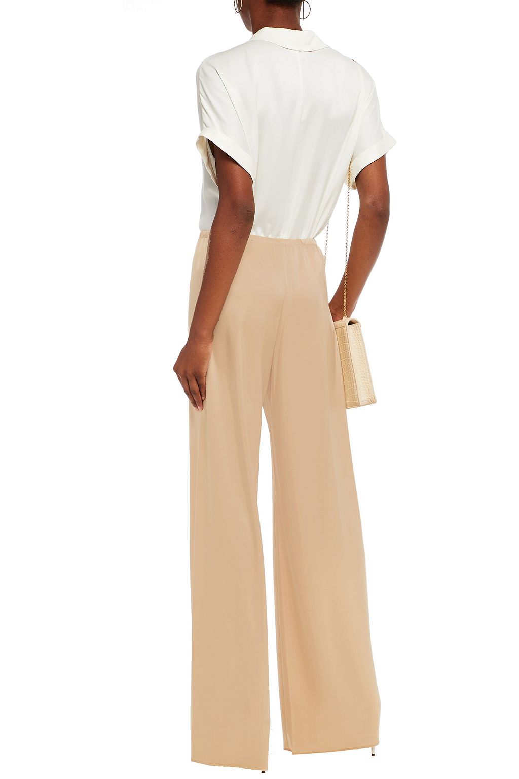 ST. JOHN Satin wide-leg pants