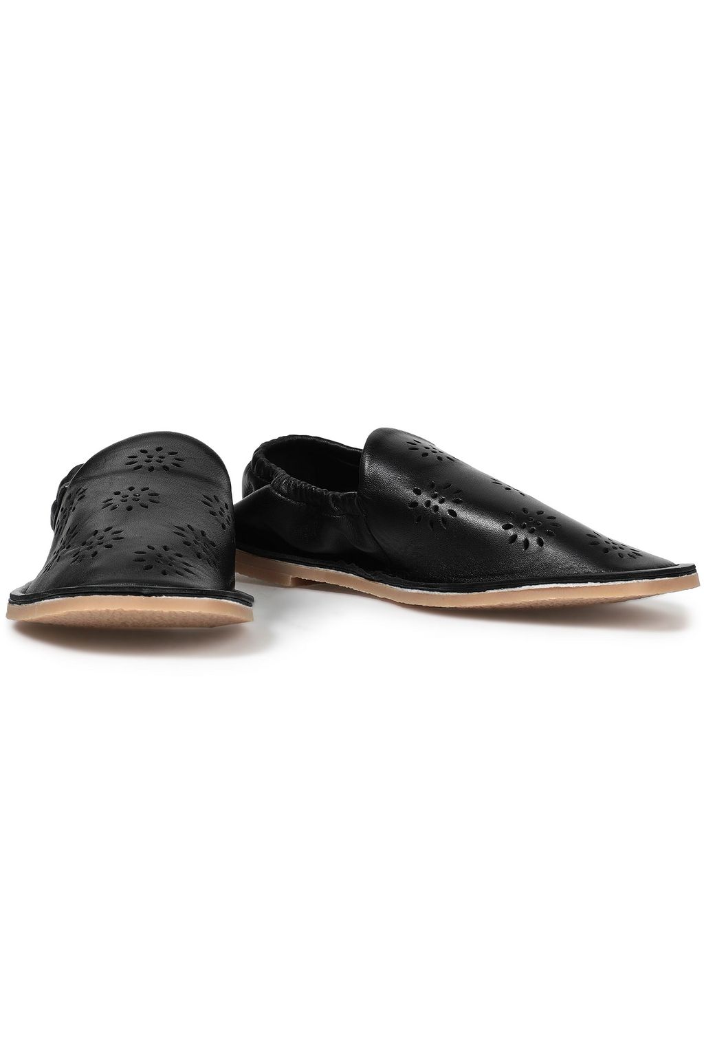ACNE STUDIOS Laser-cut leather collapsible-heel loafers