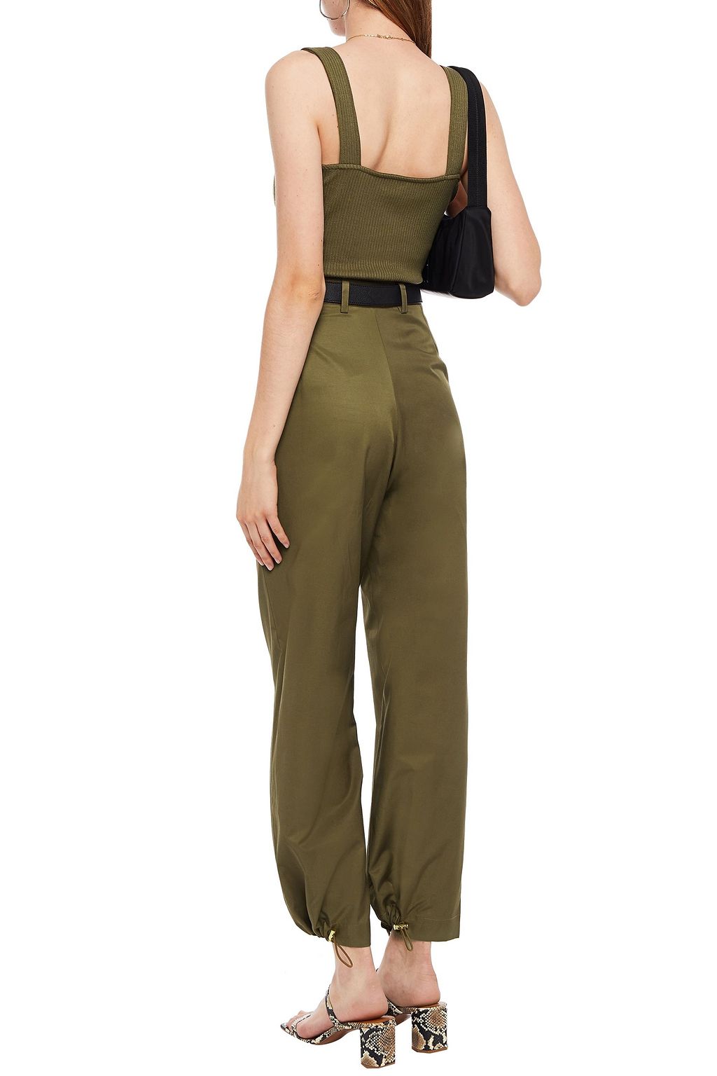BOUGUESSA Cotton-blend tapered pants