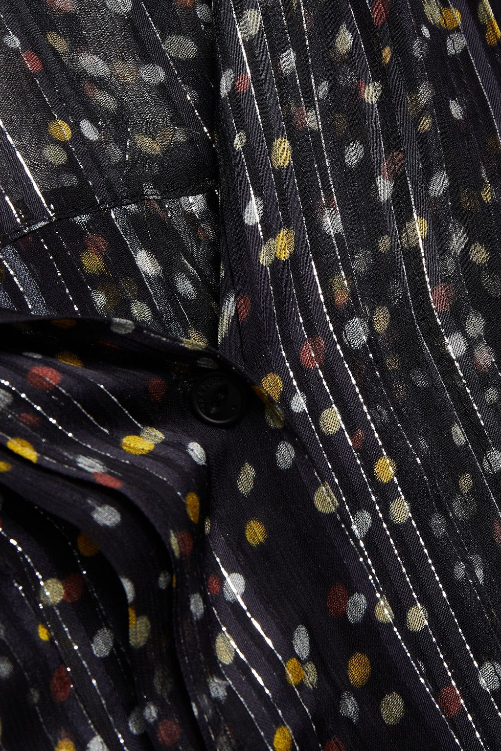 RAG & BONE Pintucked polka-dot satin-jacquard blouse
