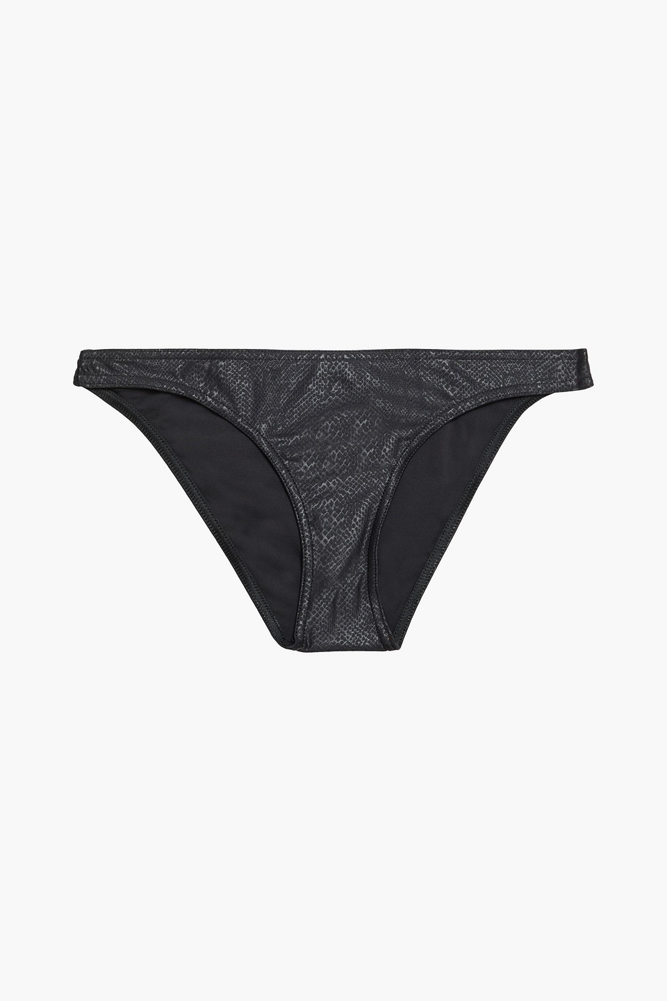 Zimmermann Snake-print Low-rise Bikini Briefs In Black