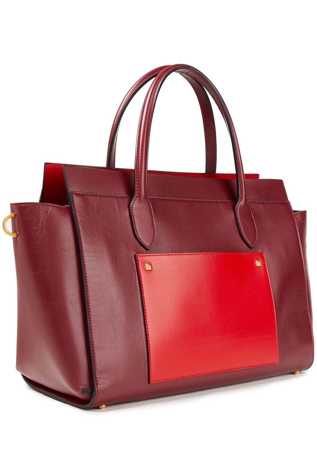VALENTINO GARAVANI Rockstud Tote Bag aus strukturiertem Leder in Colour-Block-Optik