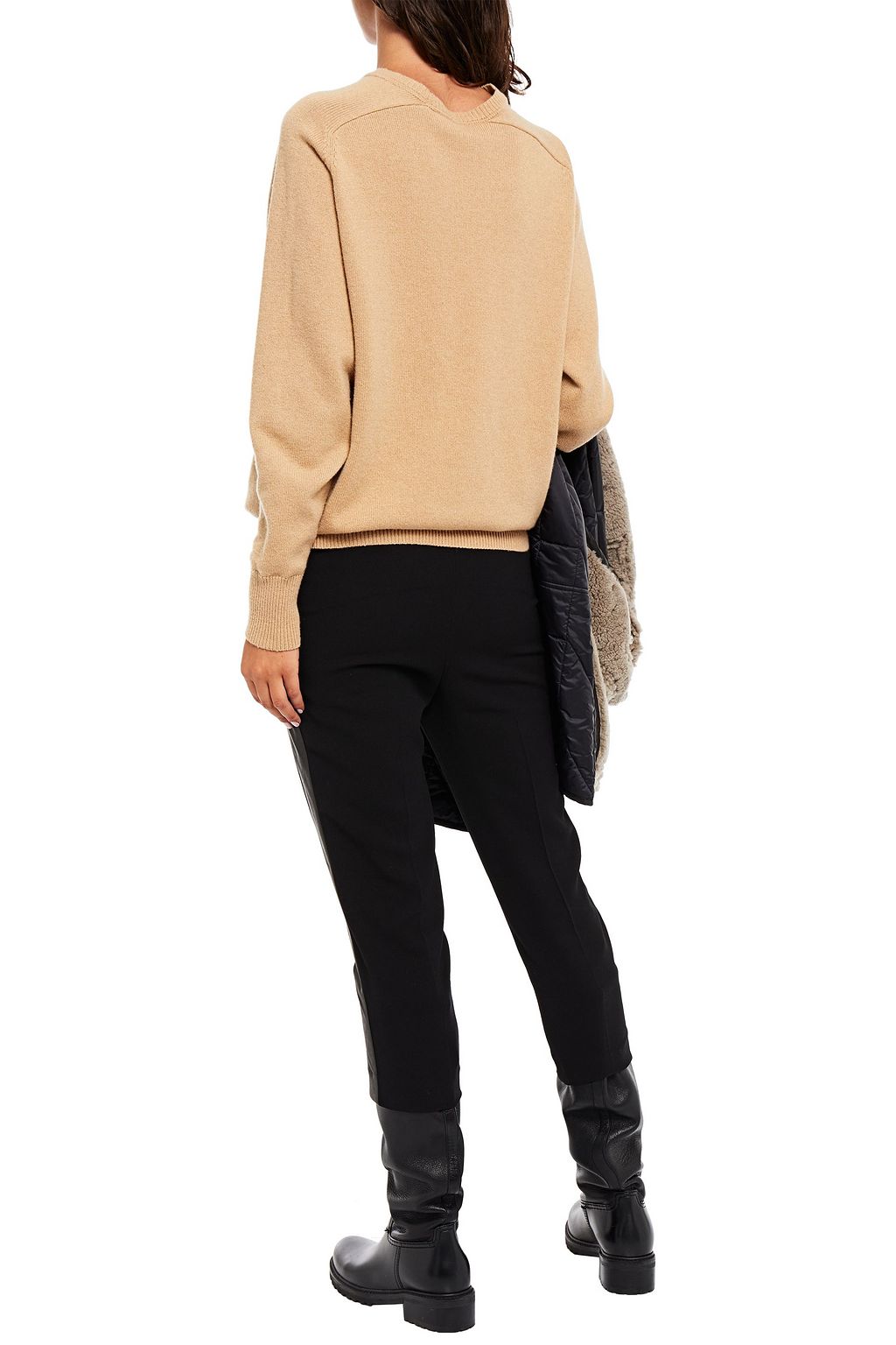 RICK OWENS Cropped wool-blend crepe tapered pants