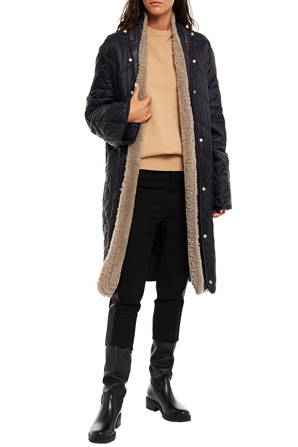 RICK OWENS Cropped wool-blend crepe tapered pants