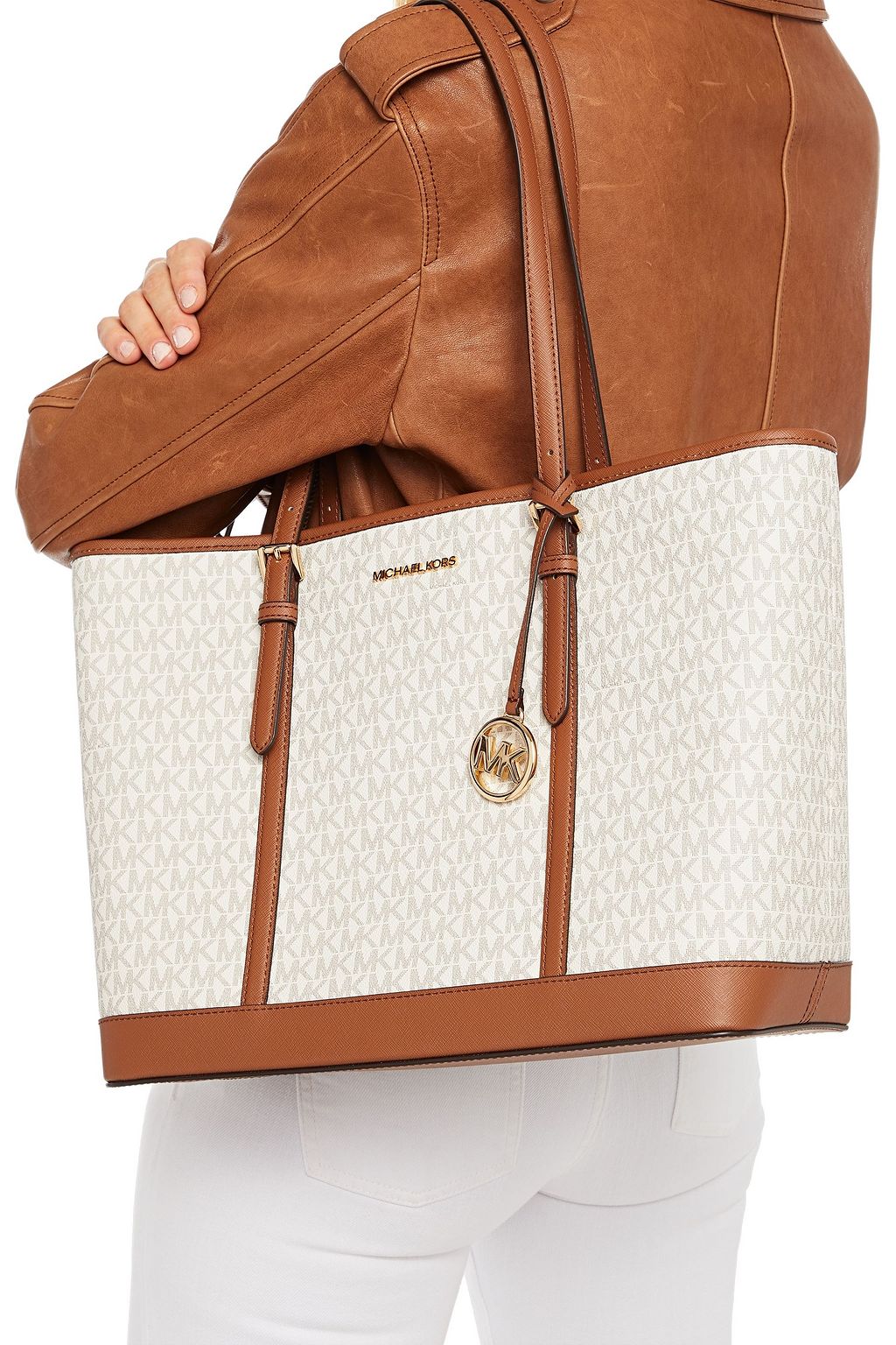 MICHAEL MICHAEL KORS ロゴプリントフェイクレザー トートバッグ