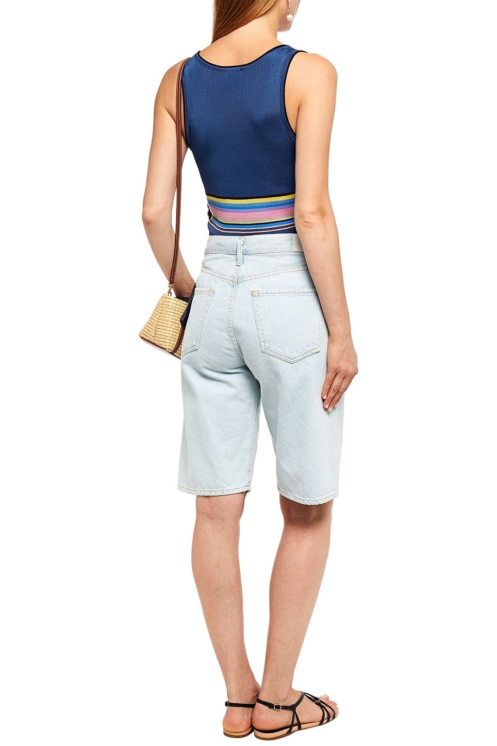 M MISSONI Striped ribbed-knit tank