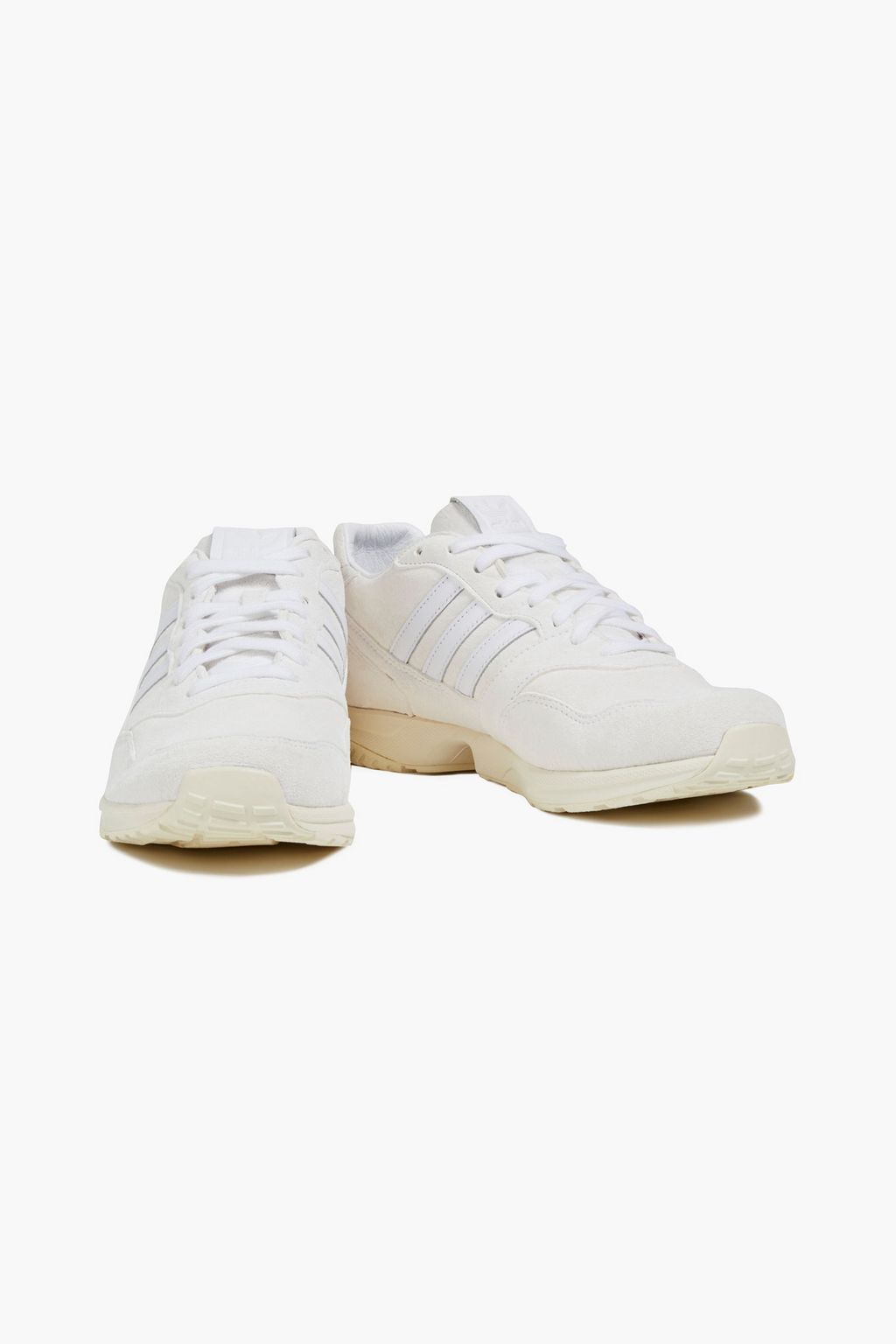 ADIDAS ORIGINALS Leather-trimmed faux suede sneakers