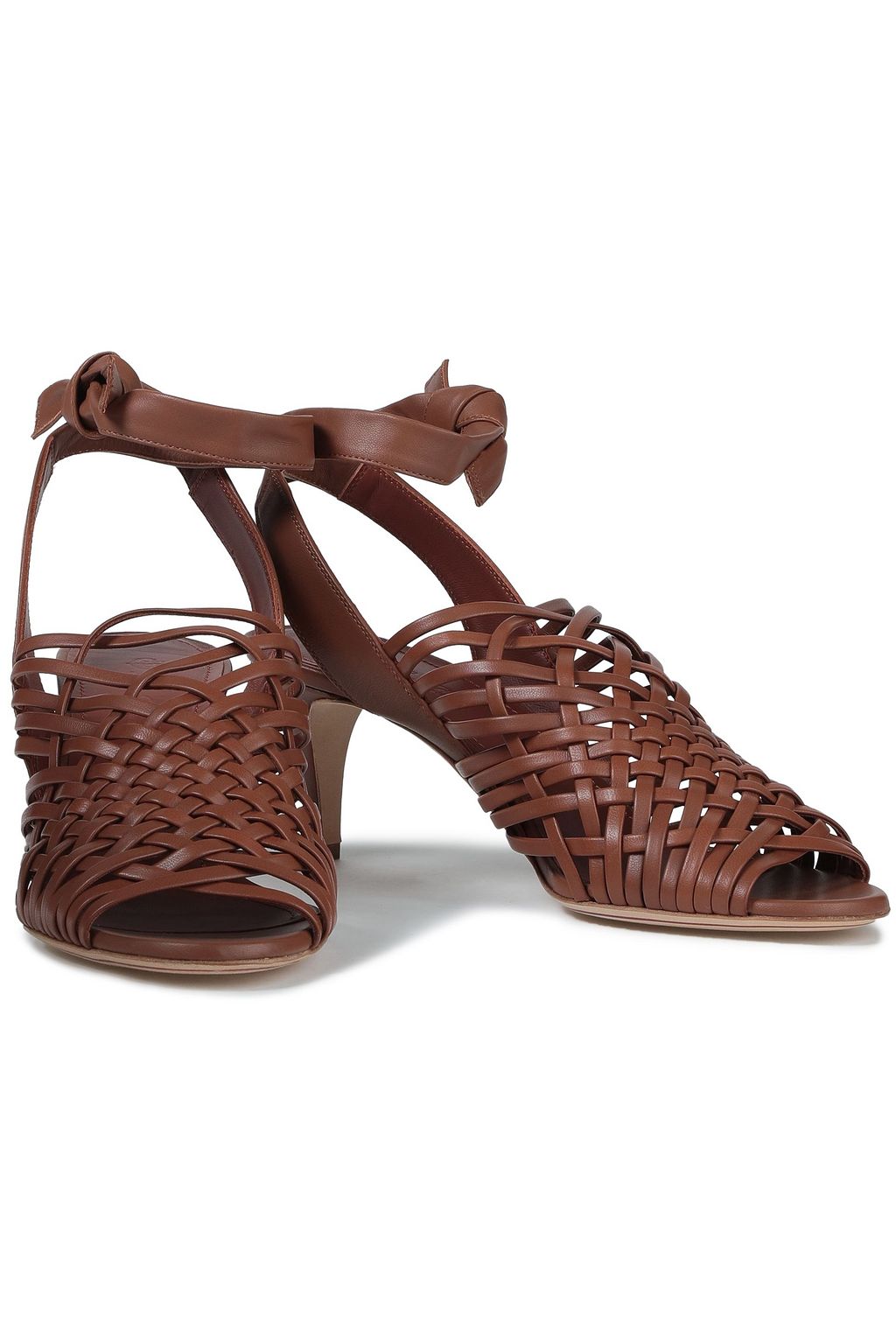 LORO PIANA Braided leather sandals