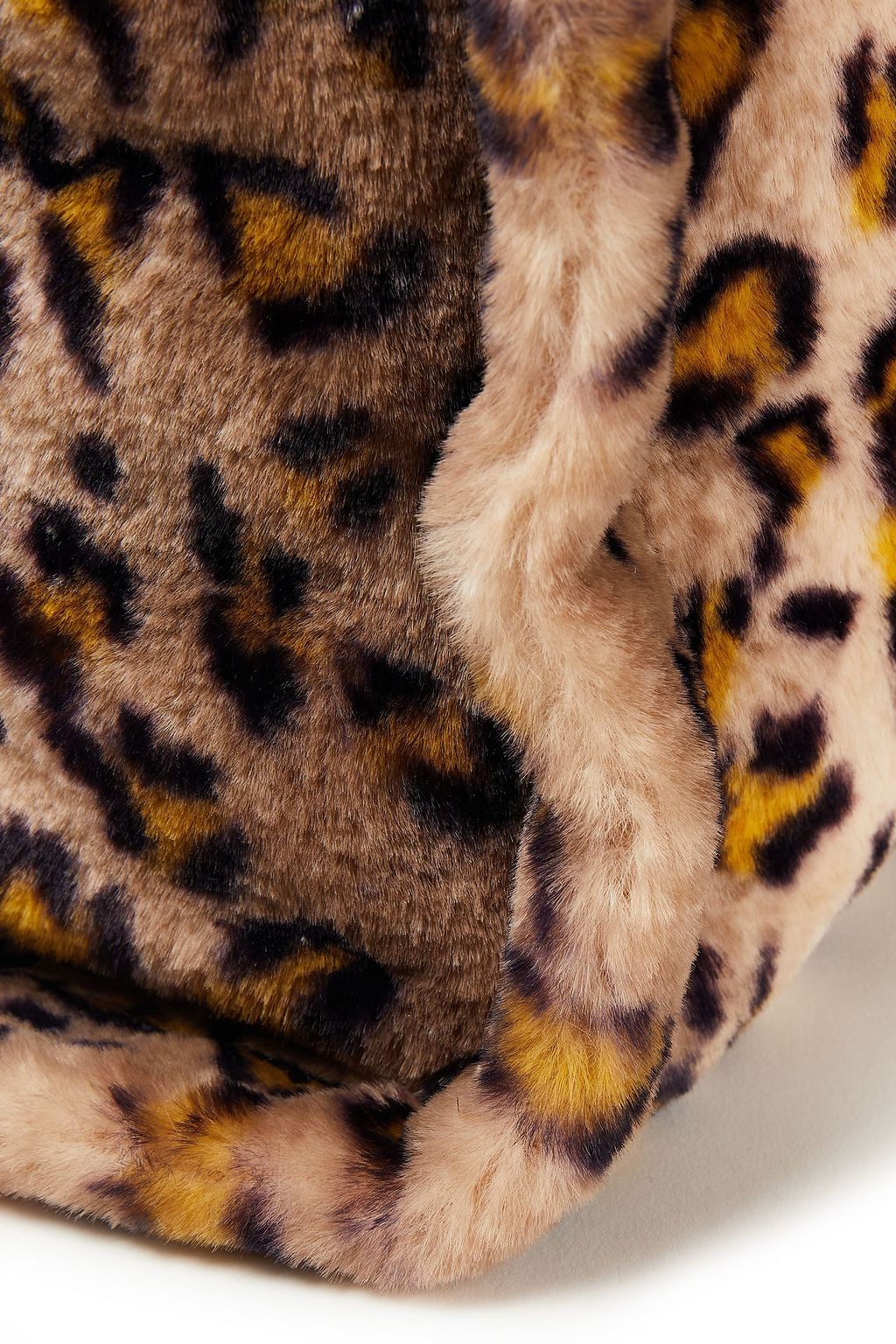 STAND STUDIO Leopard-print faux fur tote