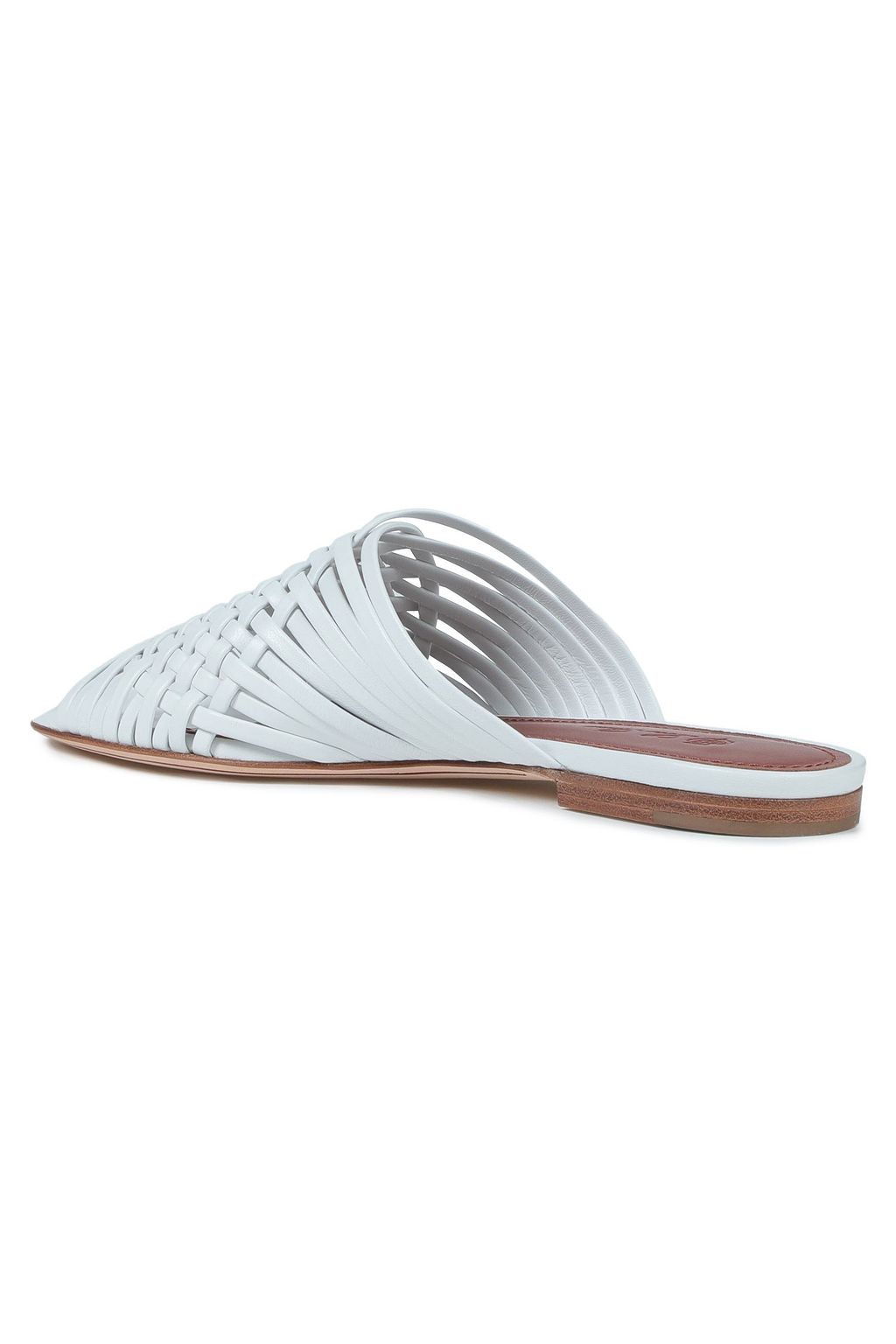 LORO PIANA Braided leather slides