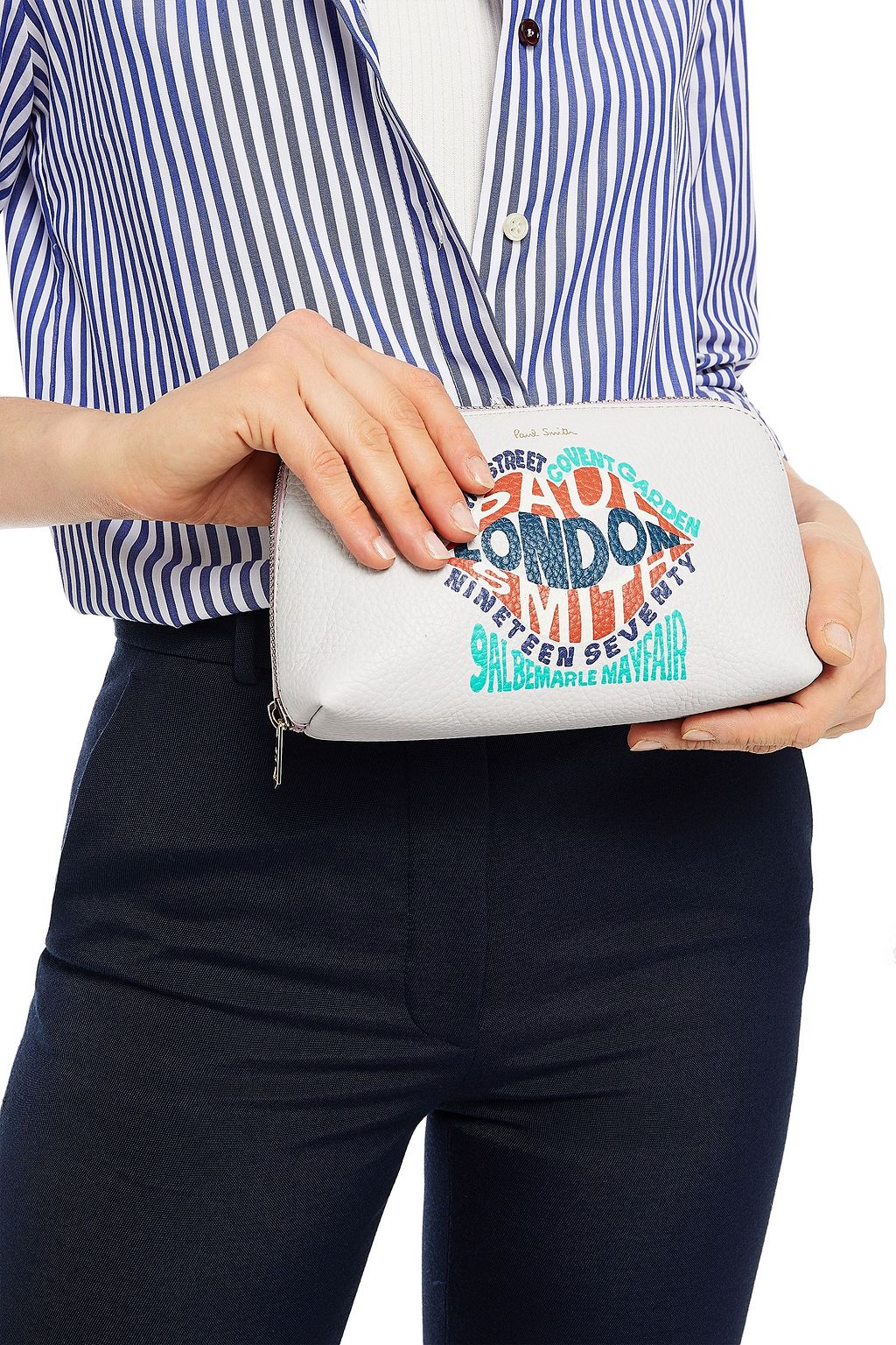 PAUL SMITH Printed textured-leather cosmetics case
