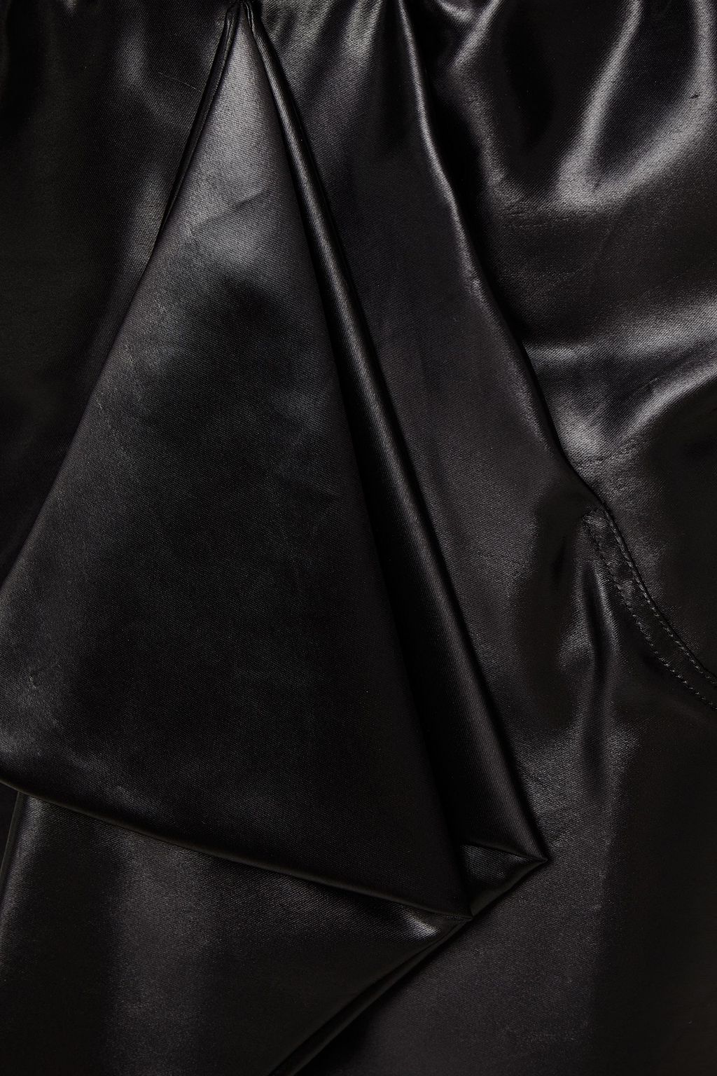 RICK OWENS Draped satin maxi skirt