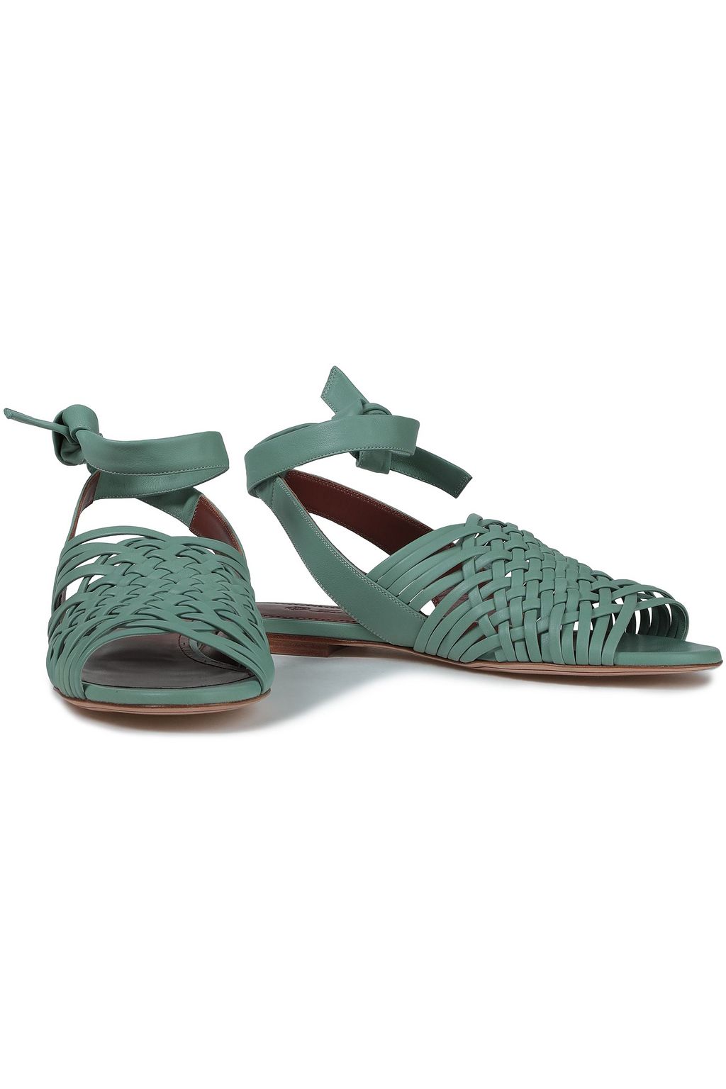 LORO PIANA Braided leather sandals
