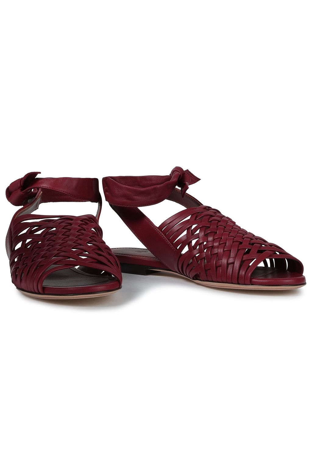 LORO PIANA Braided leather sandals