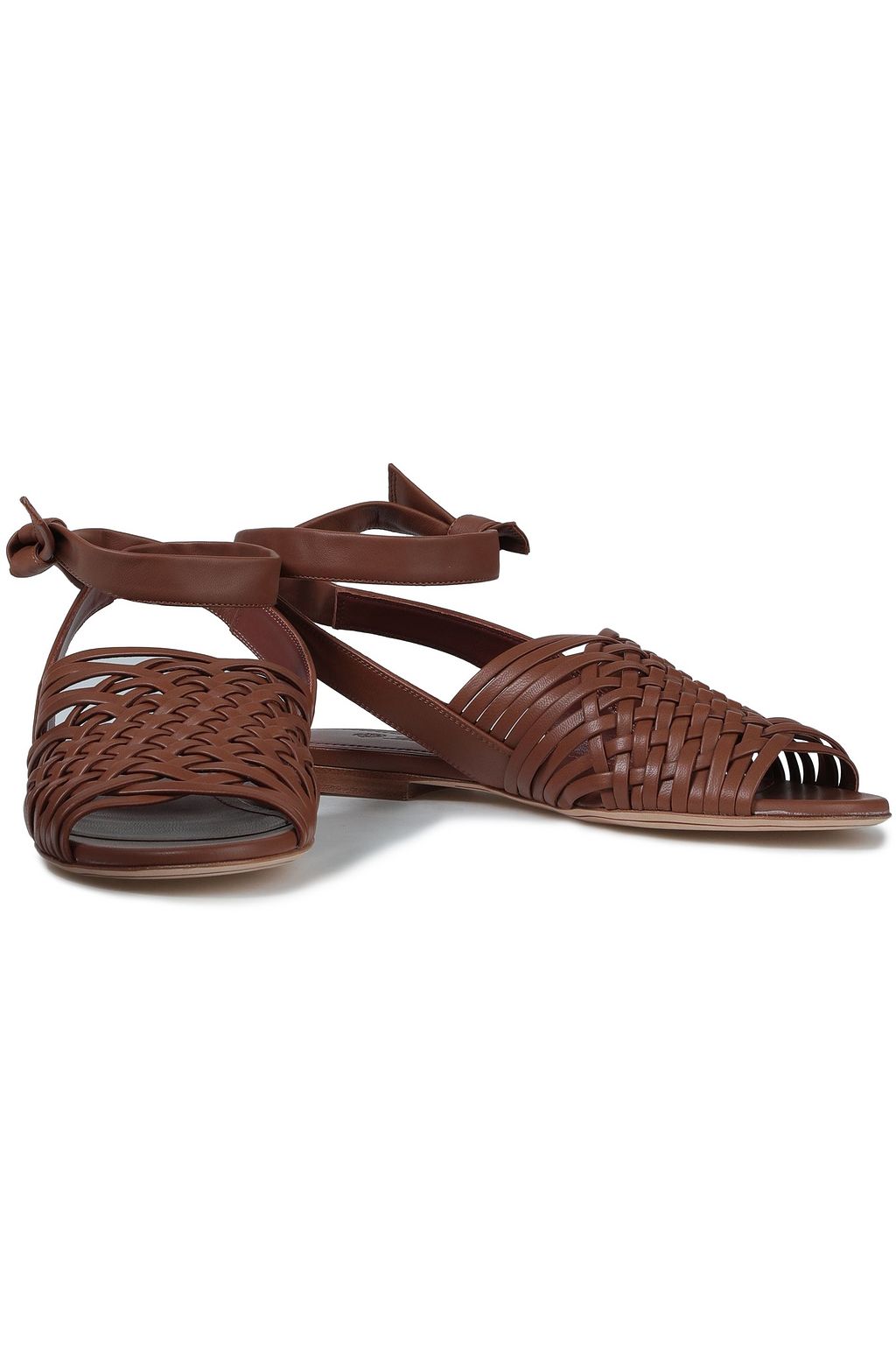 LORO PIANA Braided leather sandals