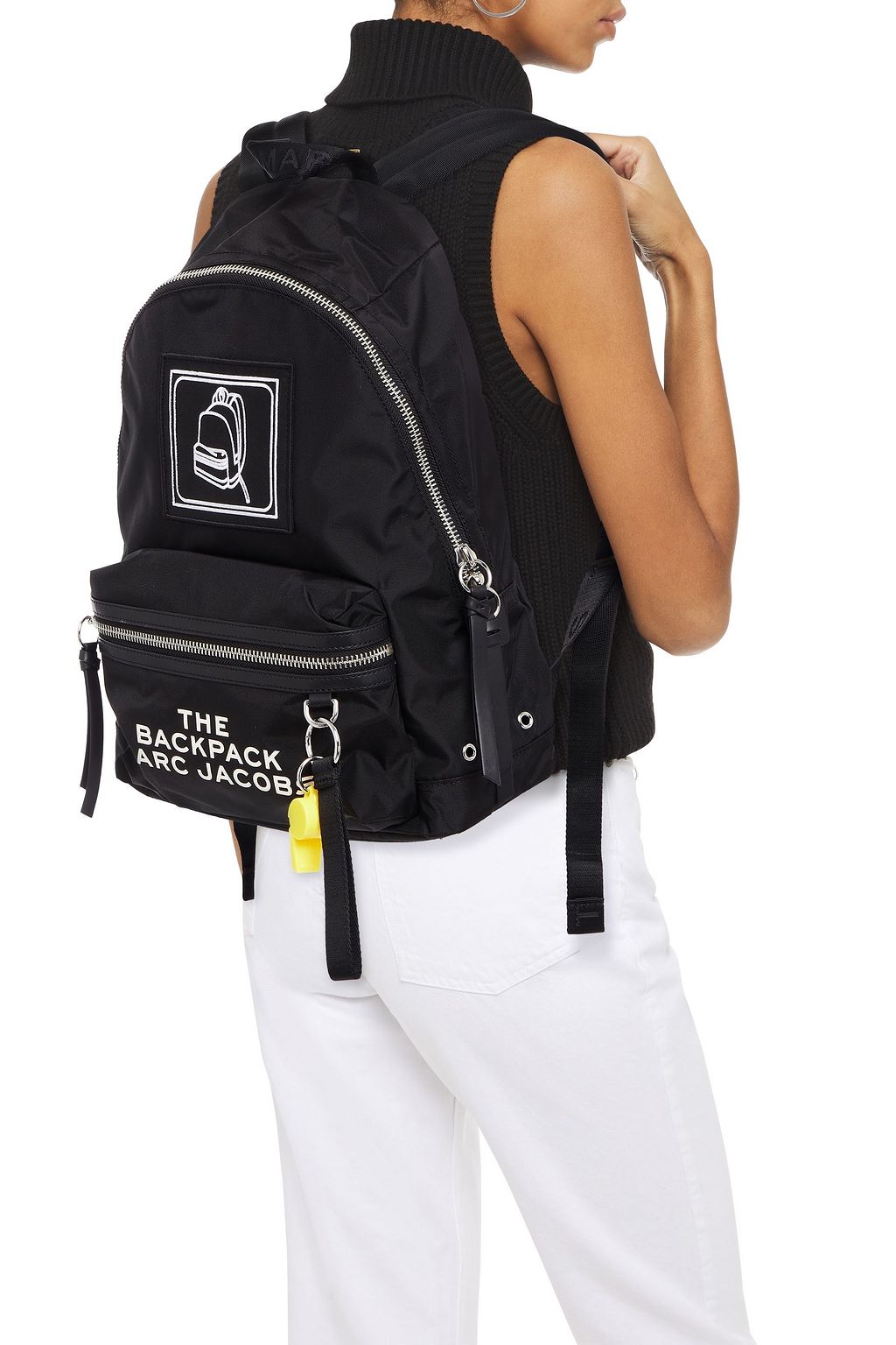 MARC JACOBS Appliquéd printed shell backpack