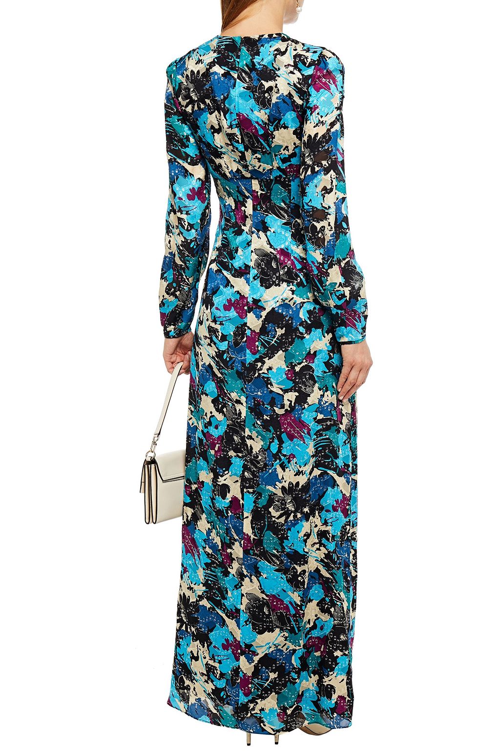 M MISSONI Metallic printed fil coupé silk-blend jacquard maxi dress