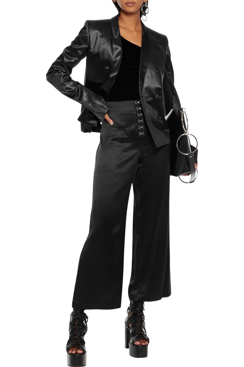 RICK OWENS Double-breasted satin blazer