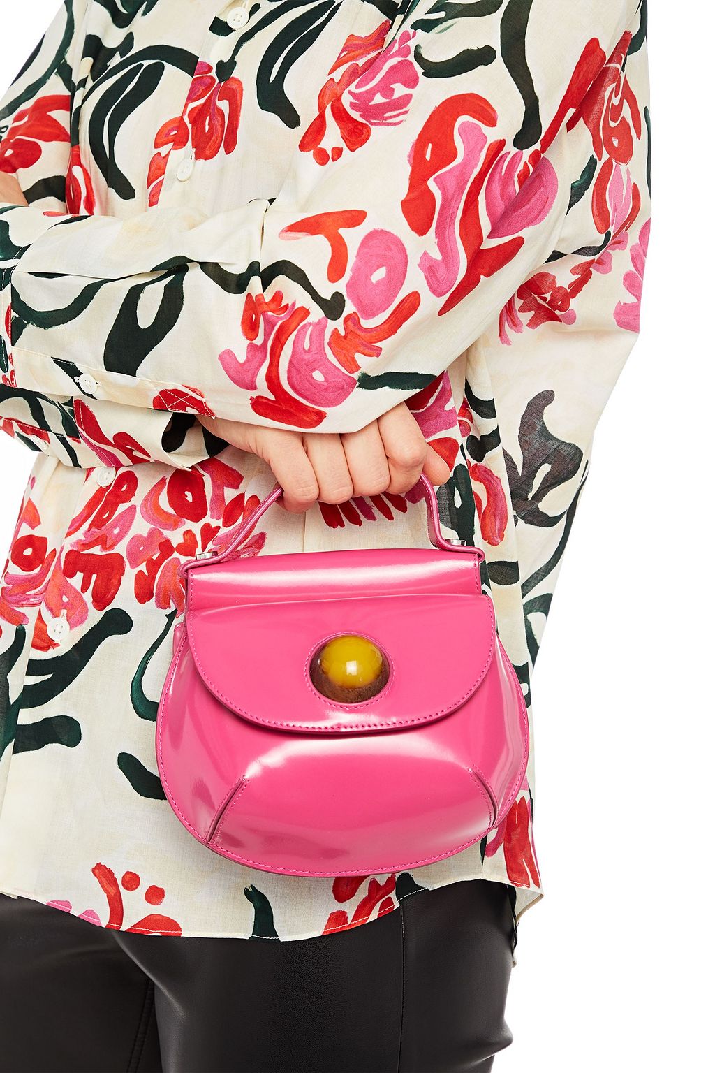 MARNI Tote Bag aus Leder mit Verzierung