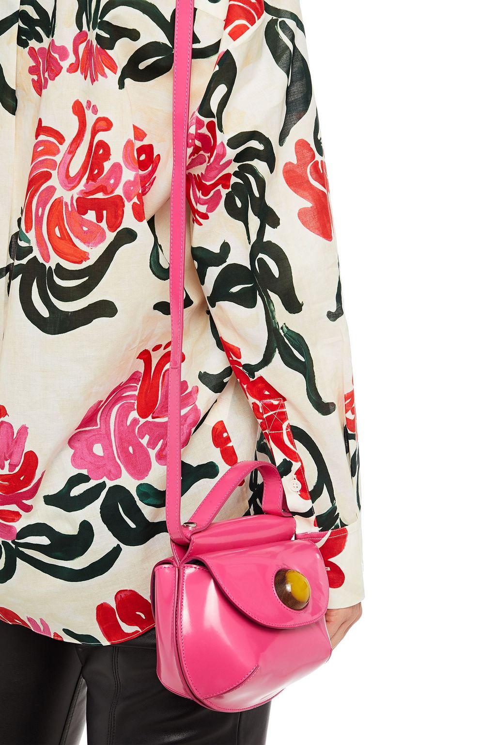 MARNI Tote Bag aus Leder mit Verzierung