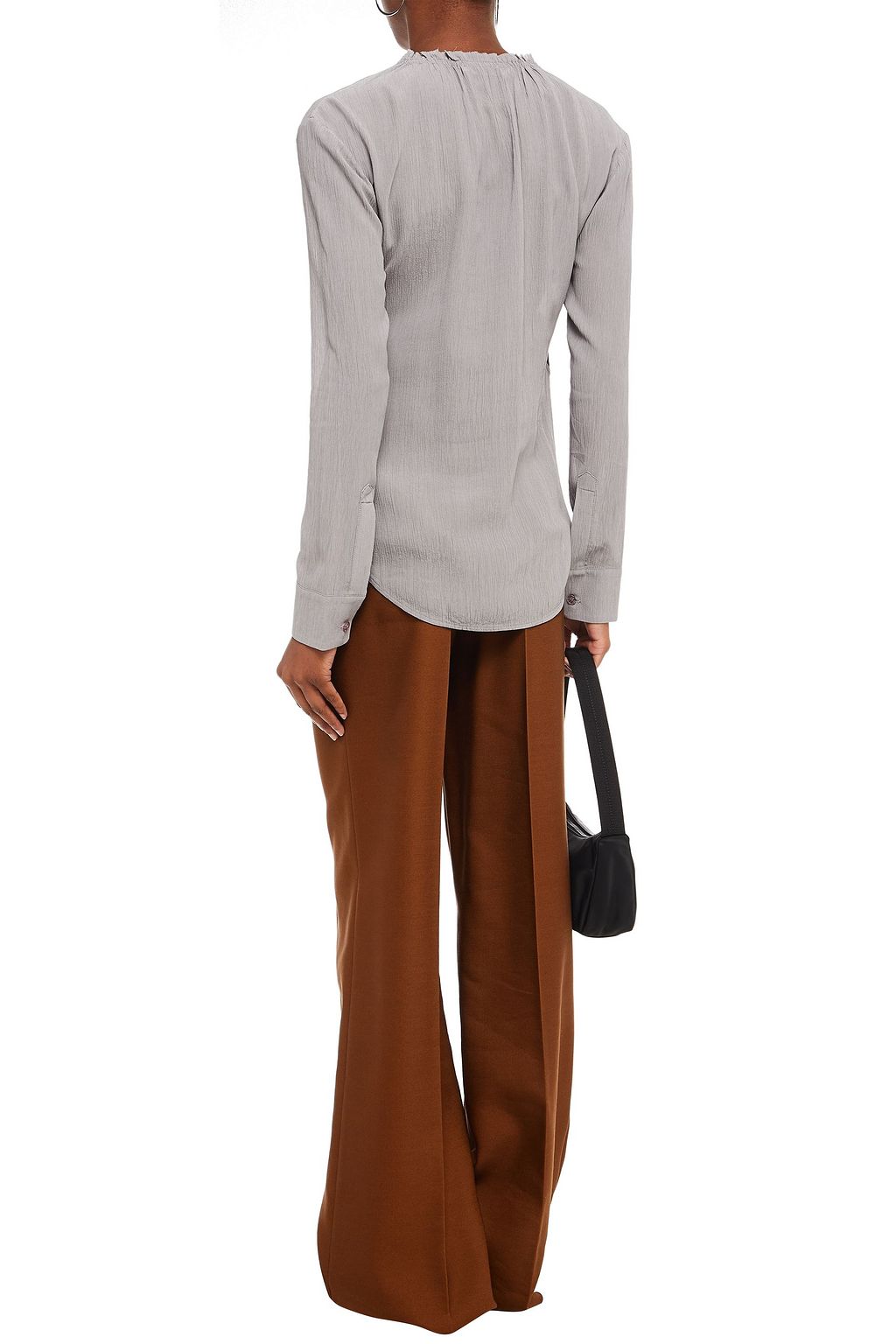 ACNE STUDIOS Printed appliquéd gauze blouse