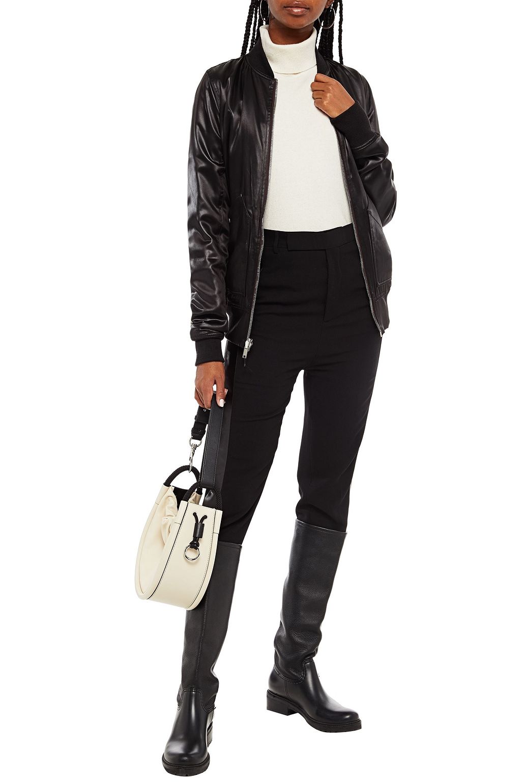 RICK OWENS Satin bomber jacket