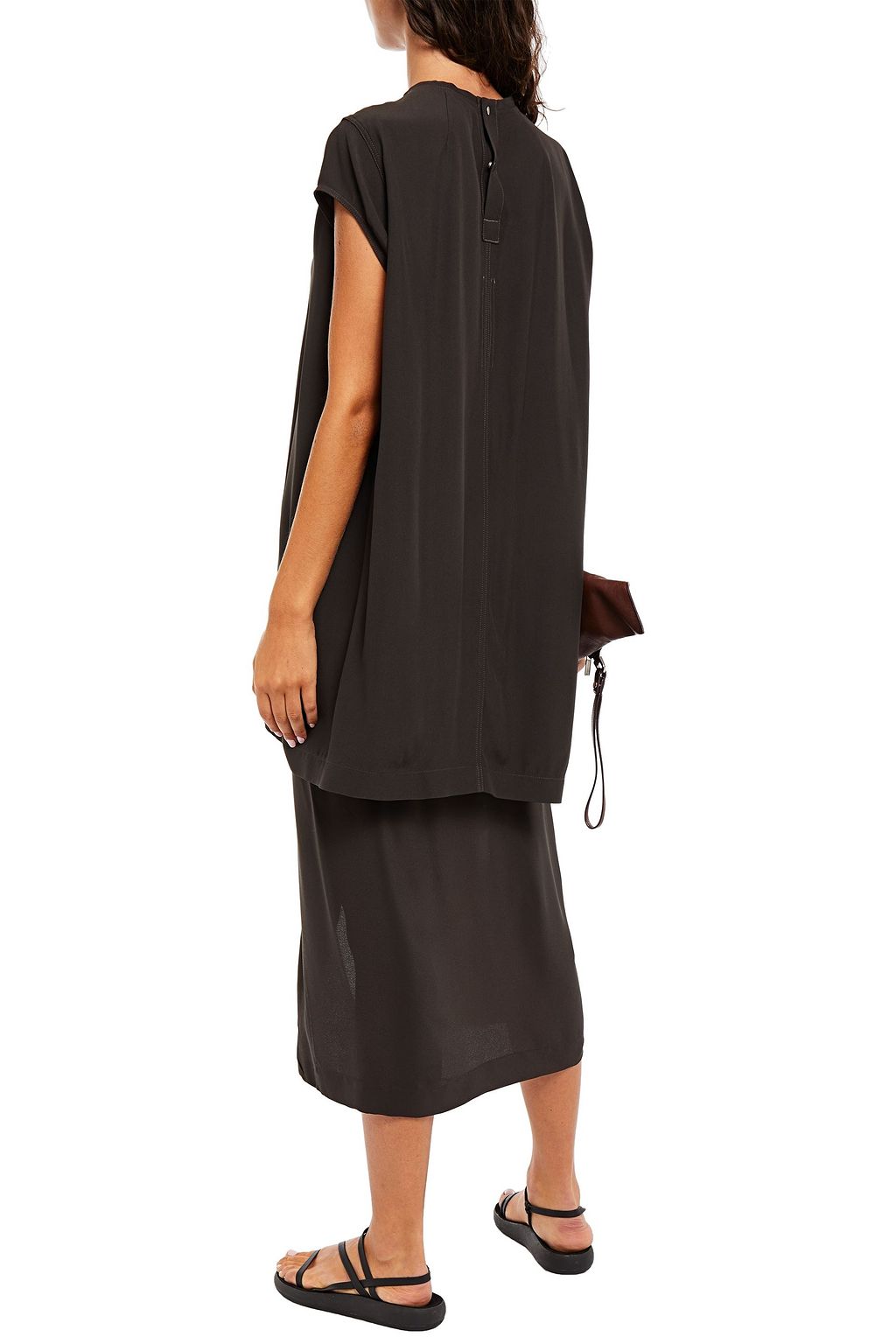 RICK OWENS Crepe de chine tunic