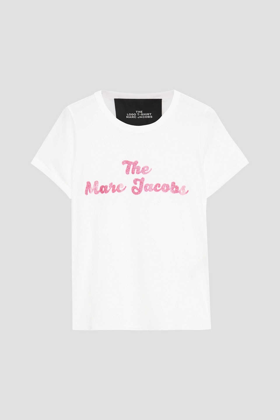 Marc Jacobs Woman Glittered Cotton-jersey T-shirt White Size S