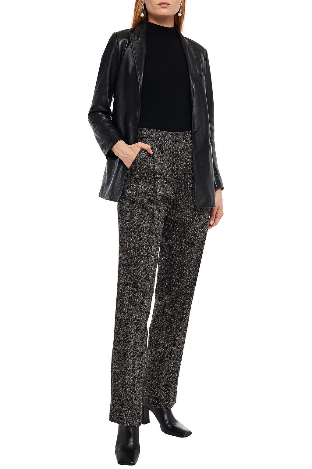 MISSONI Metallic knitted straight-leg pants