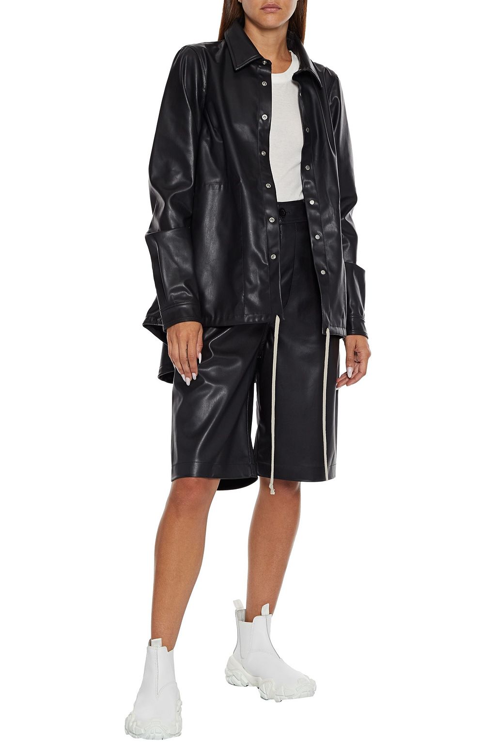 DRKSHDW BY RICK OWENS Ams faux leather shorts