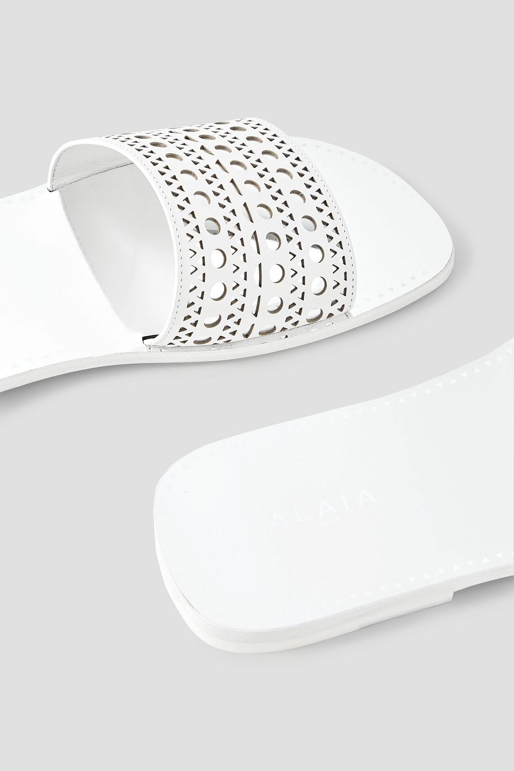 ALAÏA Laser-cut leather slides