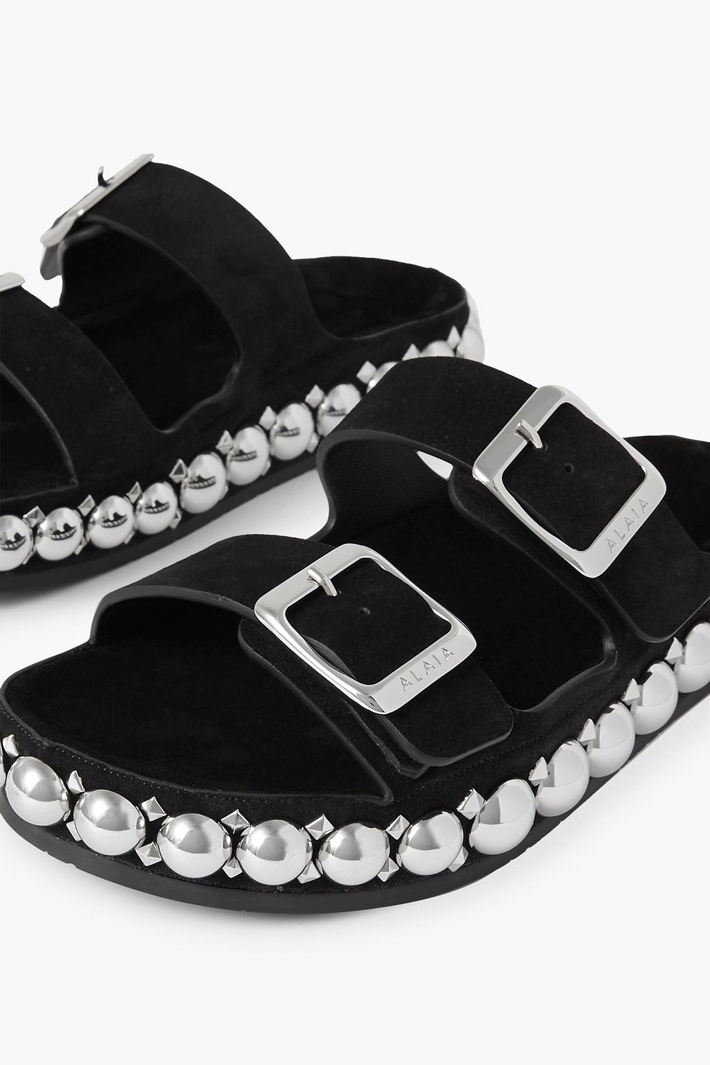 ALAÏA 45 スエード サンダル スタッズ付き