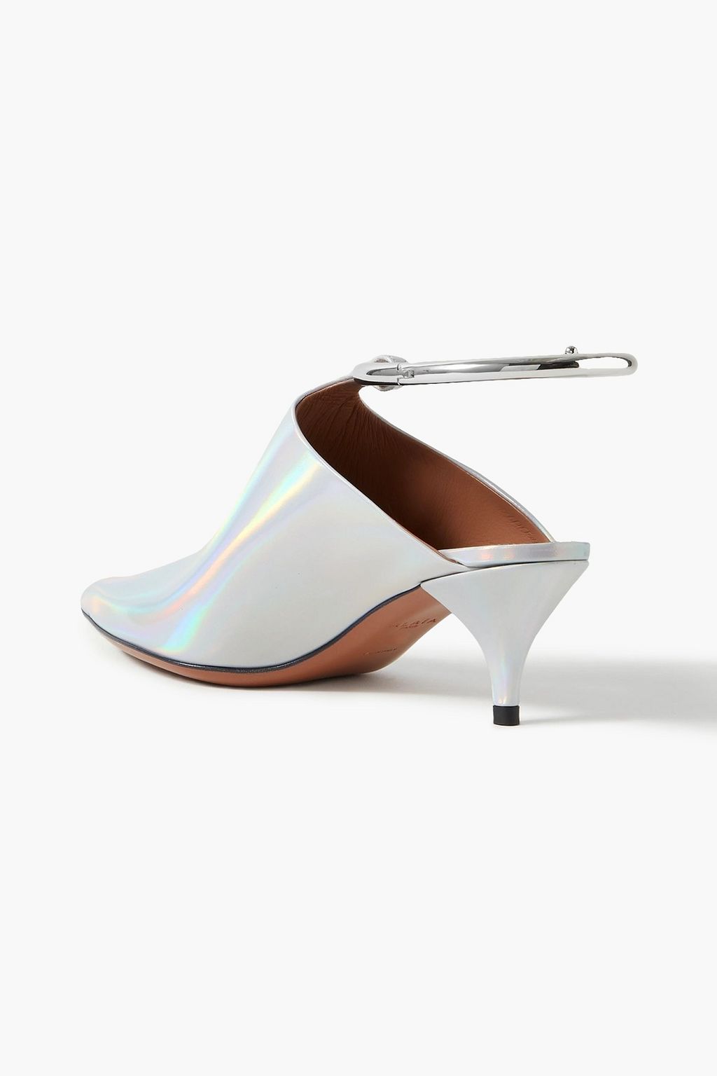 ALAÏA グロスレザー ミュール コンバーチブル パール光沢