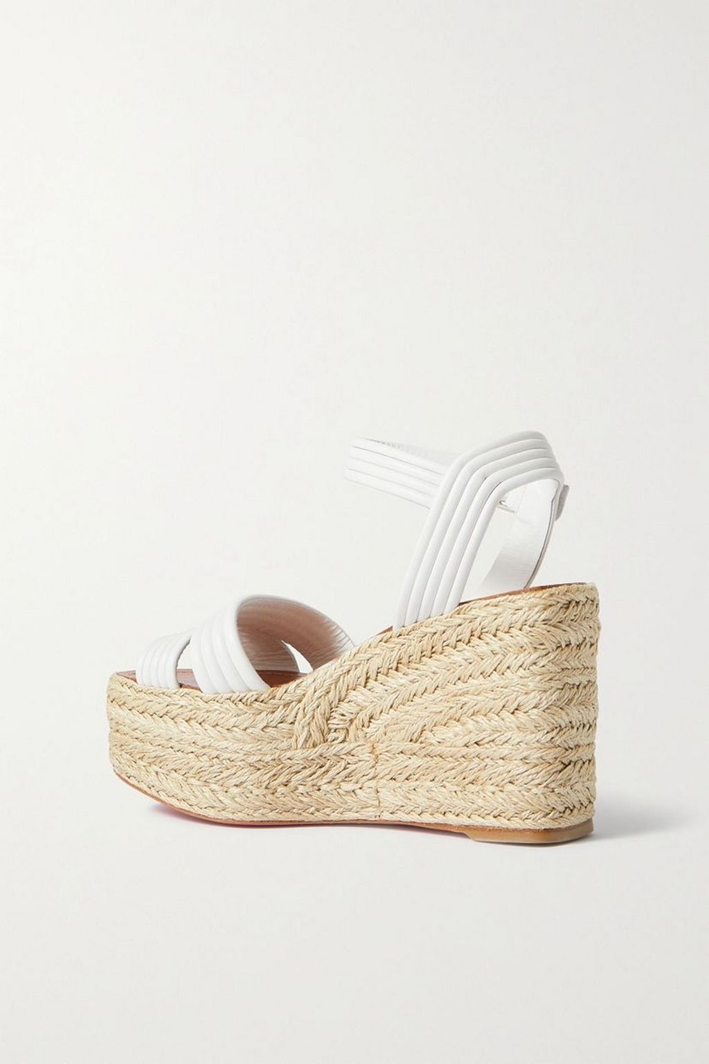 CHRISTIAN LOUBOUTIN Manola Zeppa 90 leather espadrille wedge sandals