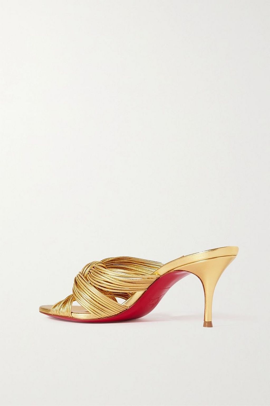 CHRISTIAN LOUBOUTIN Multitaski 70 metallic leather mules