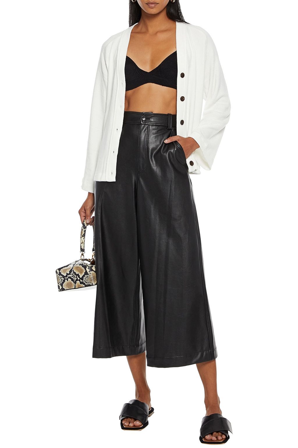 ENZA COSTA Ribbed jersey cardigan