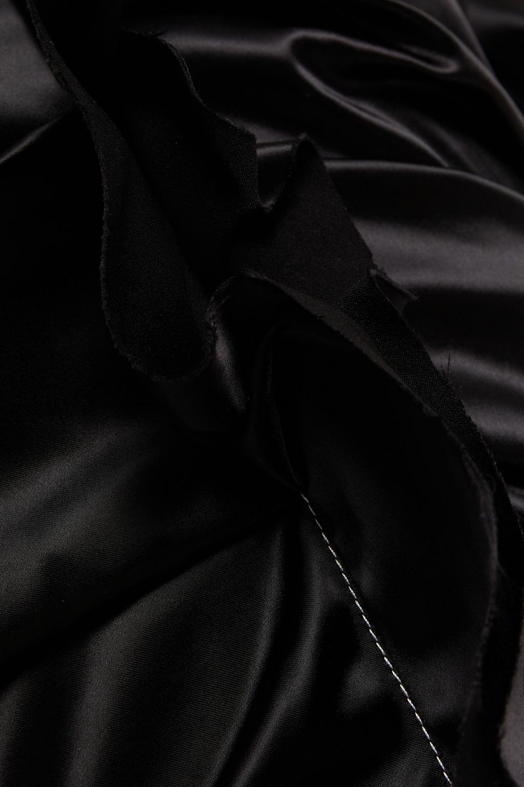 ACNE STUDIOS Pleated stretch-satin top