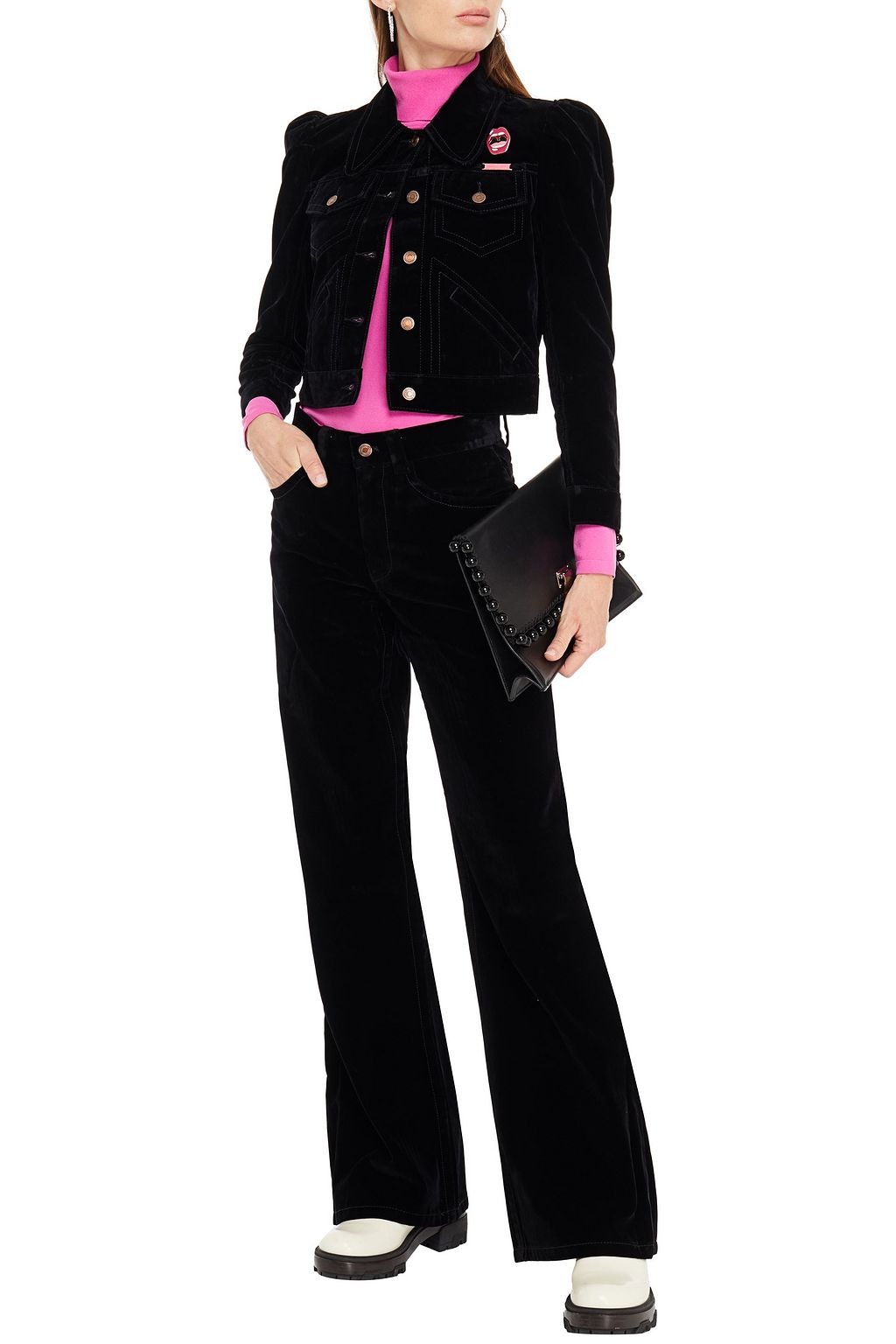 MARC JACOBS Cotton-velvet flared pants