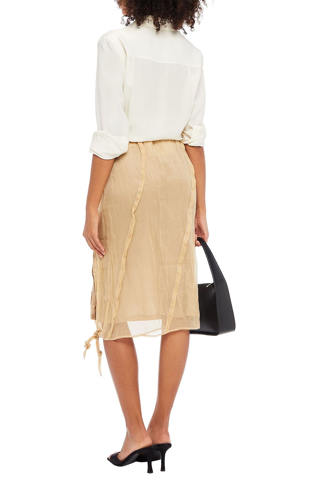 ACNE STUDIOS Crinkled cotton-gauze midi skirt