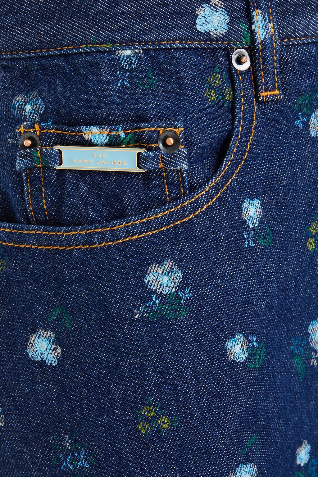 MARC JACOBS Printed denim mini skirt
