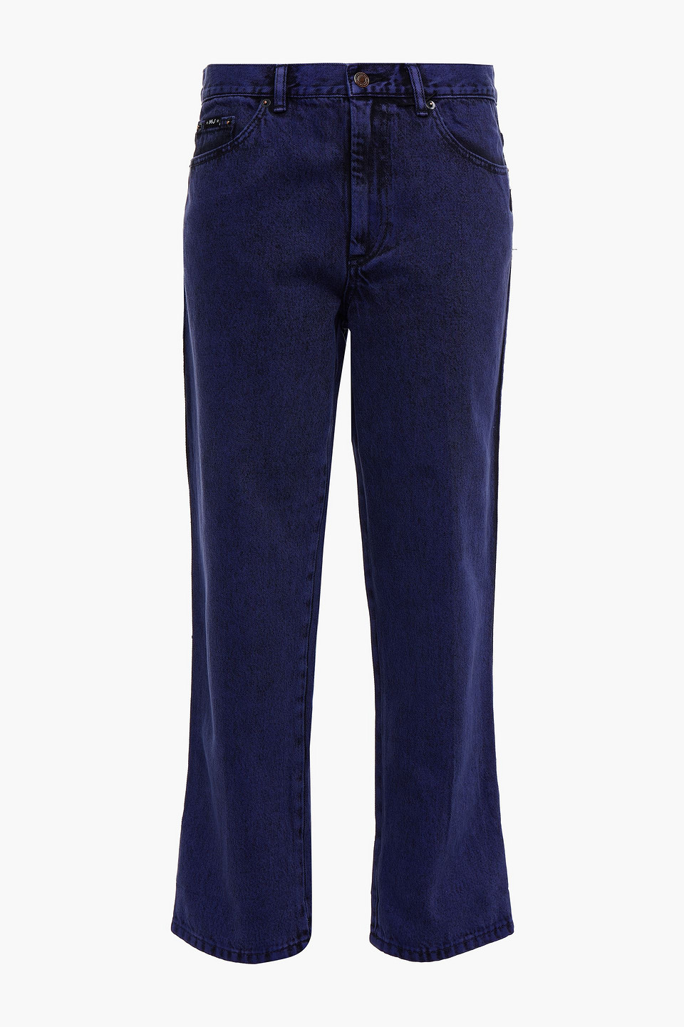Marc Jacobs Woman Cropped Mid-rise Straight-leg Jeans Dark Purple Size 25
