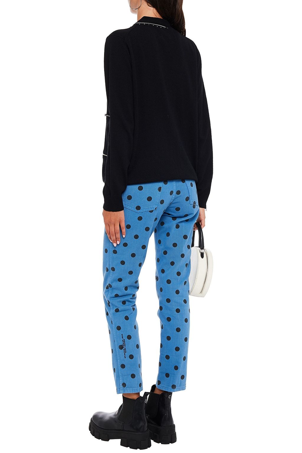 MARC JACOBS Polka-dot mid-rise slim-leg jeans