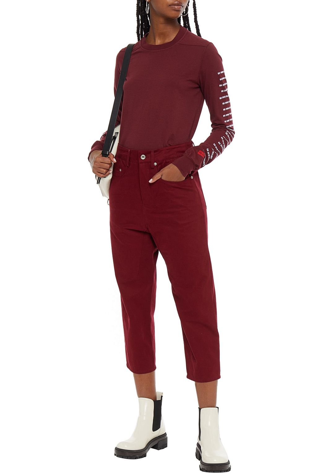 DRKSHDW BY RICK OWENS Cropped mid-rise straight-leg jeans