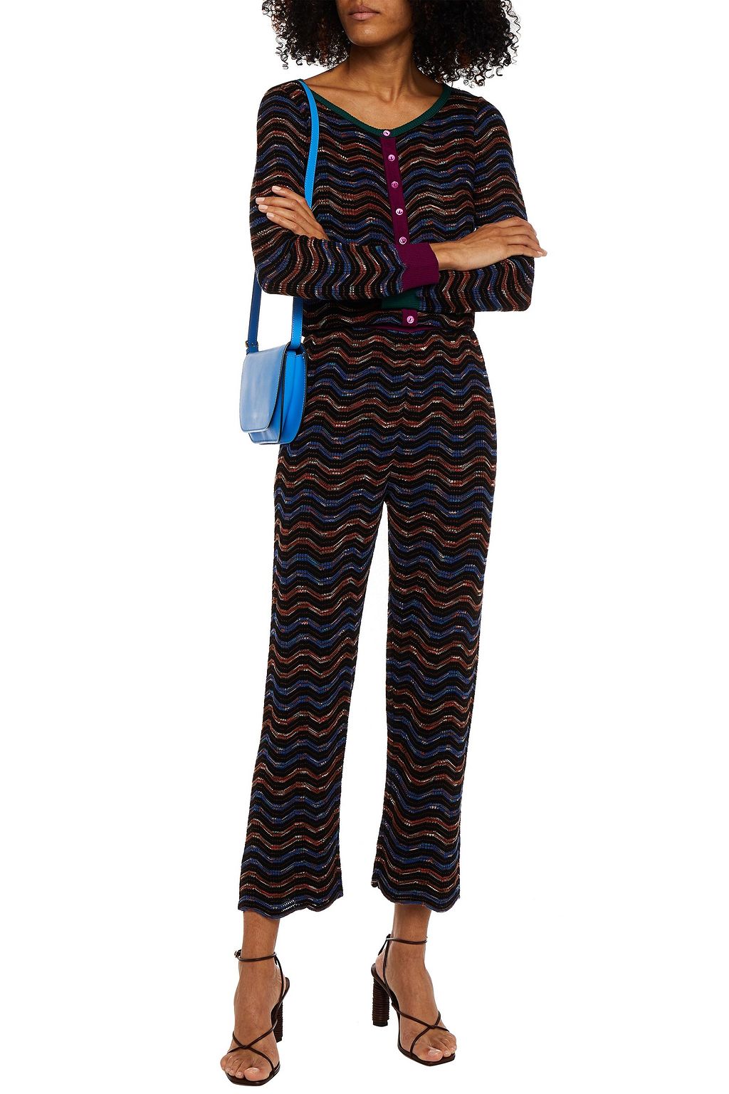 M MISSONI Cropped crochet-knit wool-blend jumpsuit
